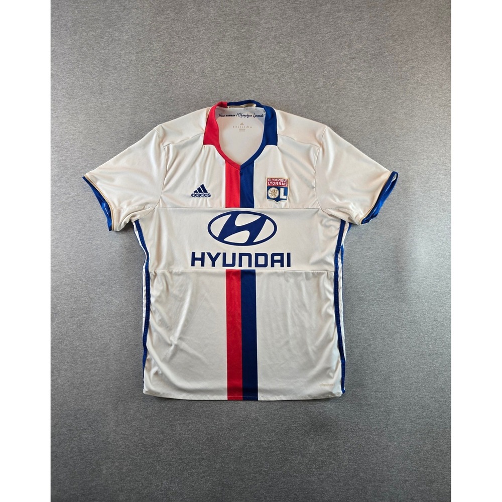 Adidas Olympique Lyon Jersey Mens XL White 2016-17 Home Soccer Kit AI8163